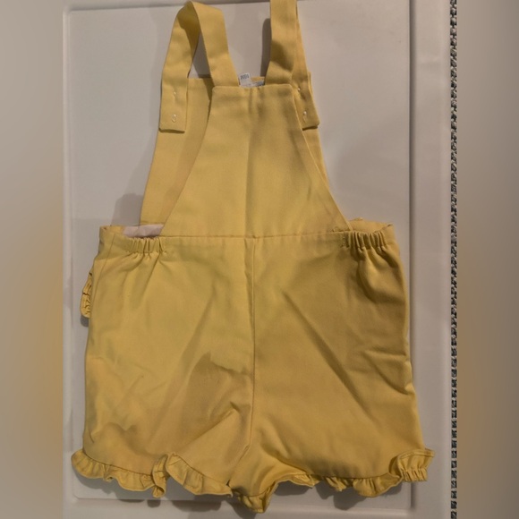 Little English Yellow Ruffle Overalls - Picture 3 of 3
